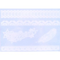 Shimmer lace tattoo White Feather Lace - NOVO