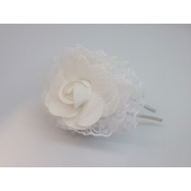 Obroč za lase 1651 White Rose