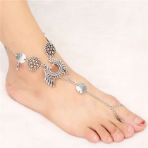 Anklet Chain Vintage srebrna
