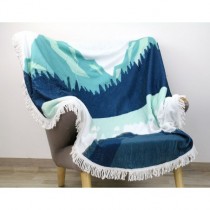 Okrogla brisača 150*150cm Mountain Blues