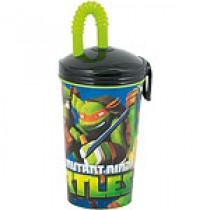 Kozarček XL s slamico Ninja Želve (1)